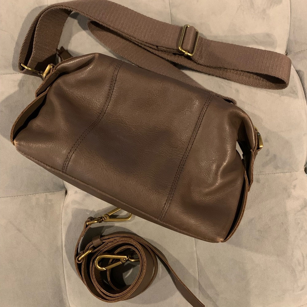Madewell Mini Glasgow Leather Bag in Castle Rock Taupe RARE!